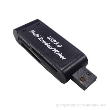 Multiple-card reader for MicroSD/MS/SD card